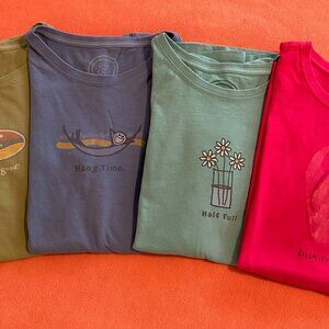 Lot of 4 Life Is Good cotton tees - size Large